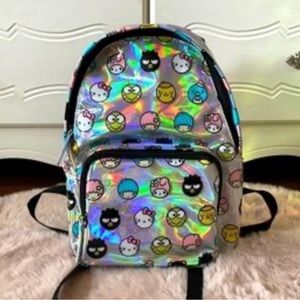 Loungefly loves Hello Sanrio Holographic mini backpack gently used